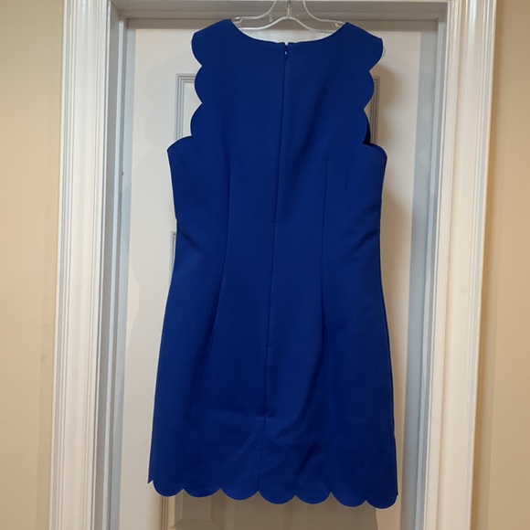 J. Crew Royal Blue Scalloped Cocktail Dress - Picture 2 of 3